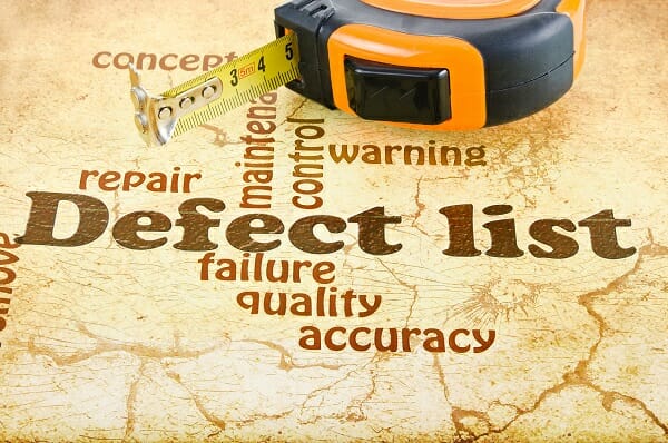 The importance of the defects list