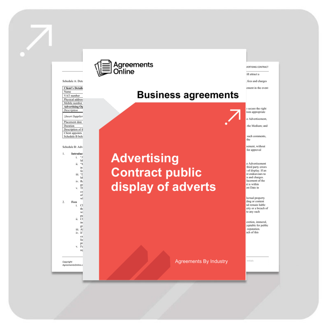 Advertising Contract Template - South Africa