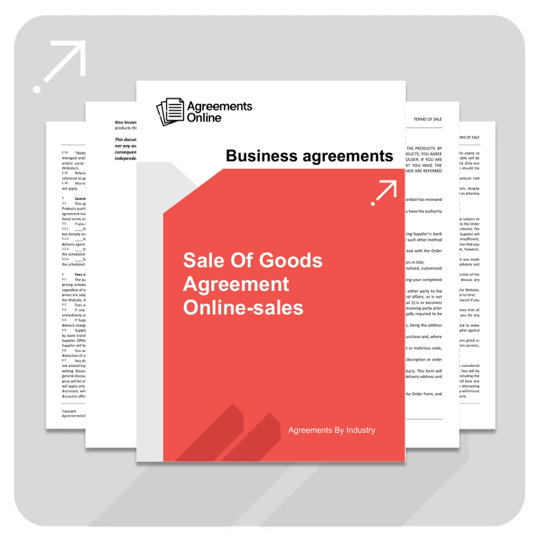 Sale of Goods Agreement - Online Sales