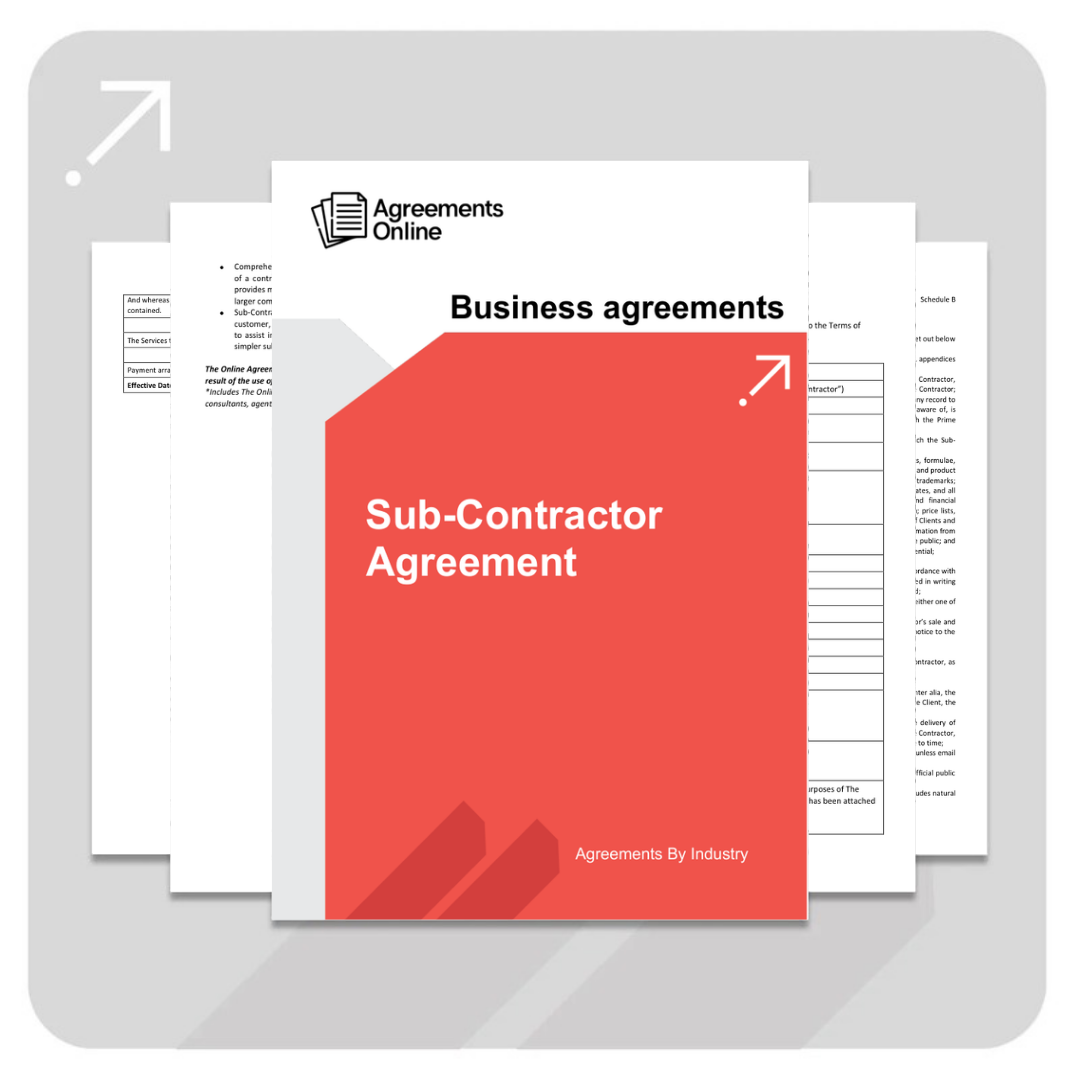 Sub Contractor Agreement Template - South Africa
