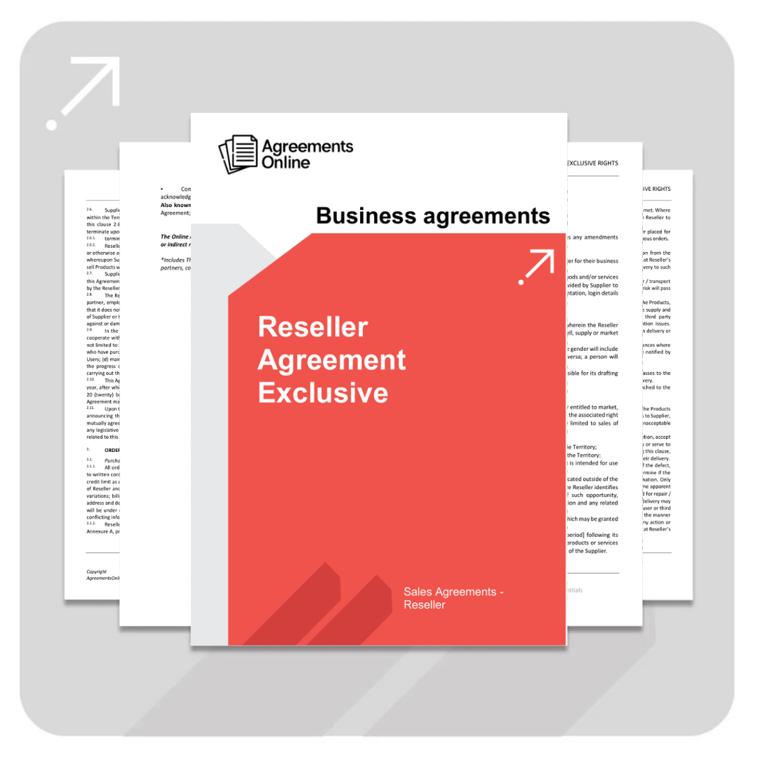 Reseller Agreement Template - Exclusive - South Africa