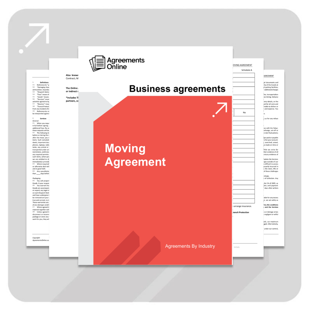 Moving Agreement Template - South Africa