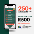 1 Year Subscription: Get Full Access to 250+ Legal Templates @ R500pm - Valued at R270,440