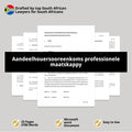 Aandeelhouersooreenkoms professionele maatskappy