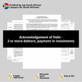 Acknowledgement of Debt Template - Two or more debtors, payment in installments - South Africa