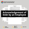Acknowledgement of Debt Template - One Debtor, Single Installment payment - South Africa
