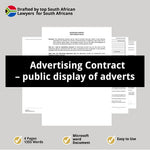 Advertising Contract – public display of adverts 1
