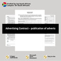 Advertising Contract Template - Publication of Adverts Template - South Africa