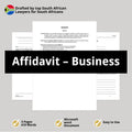 Affidavit Template - Business - South Africa