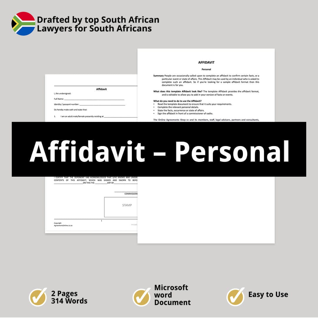 Affidavit – Personal