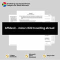 Affidavit Template - Minor Child Travelling Abroad - South Africa