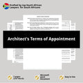 Architect Agreement Template – Terms of Appointment (Contract) - South Africa