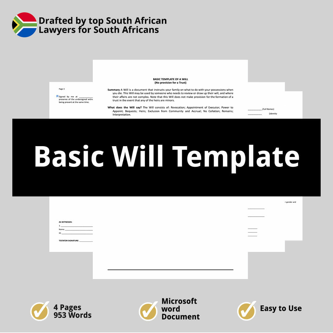 Basic Will Template