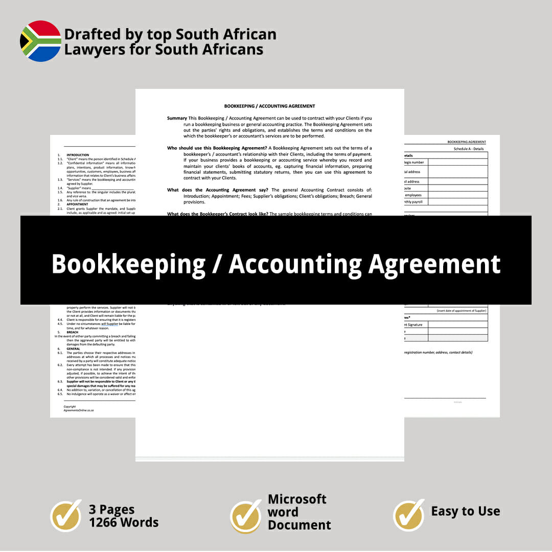 Bookkeeping Accounting Agreement 1