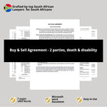 Buy Sell Agreement 2 parties death disability 1