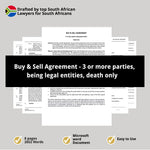 Buy Sell Agreement 3 or more parties being legal entities death only 1
