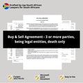 Buy & Sell Agreement - 3 or more Parties. being legal entities. Death only