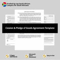 Cession and Pledge of Goods Template - South Africa