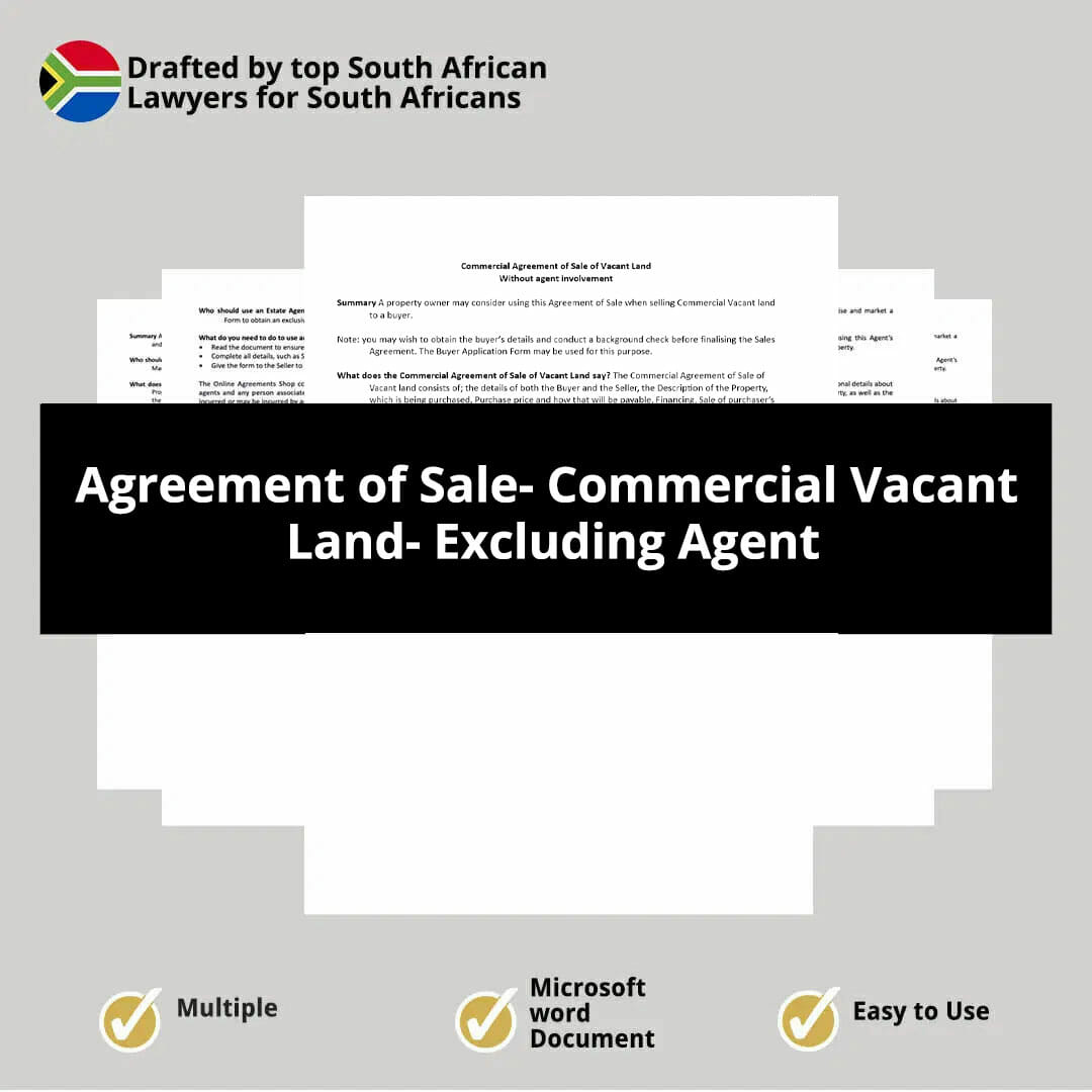 Commercial Agreement of Sale of Vacant Land