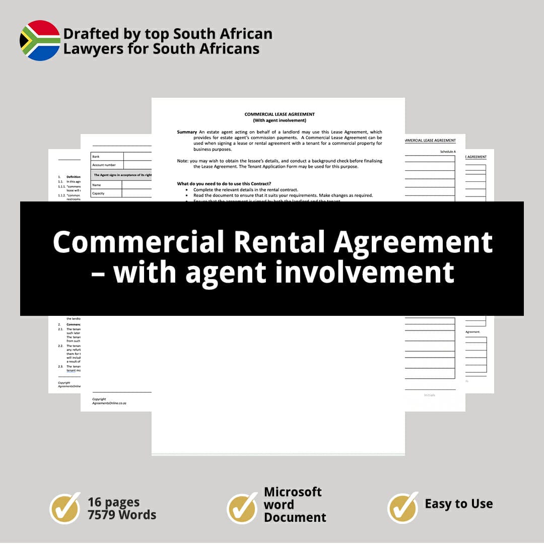 Commercial Rental Agreement – with agent involvement 1