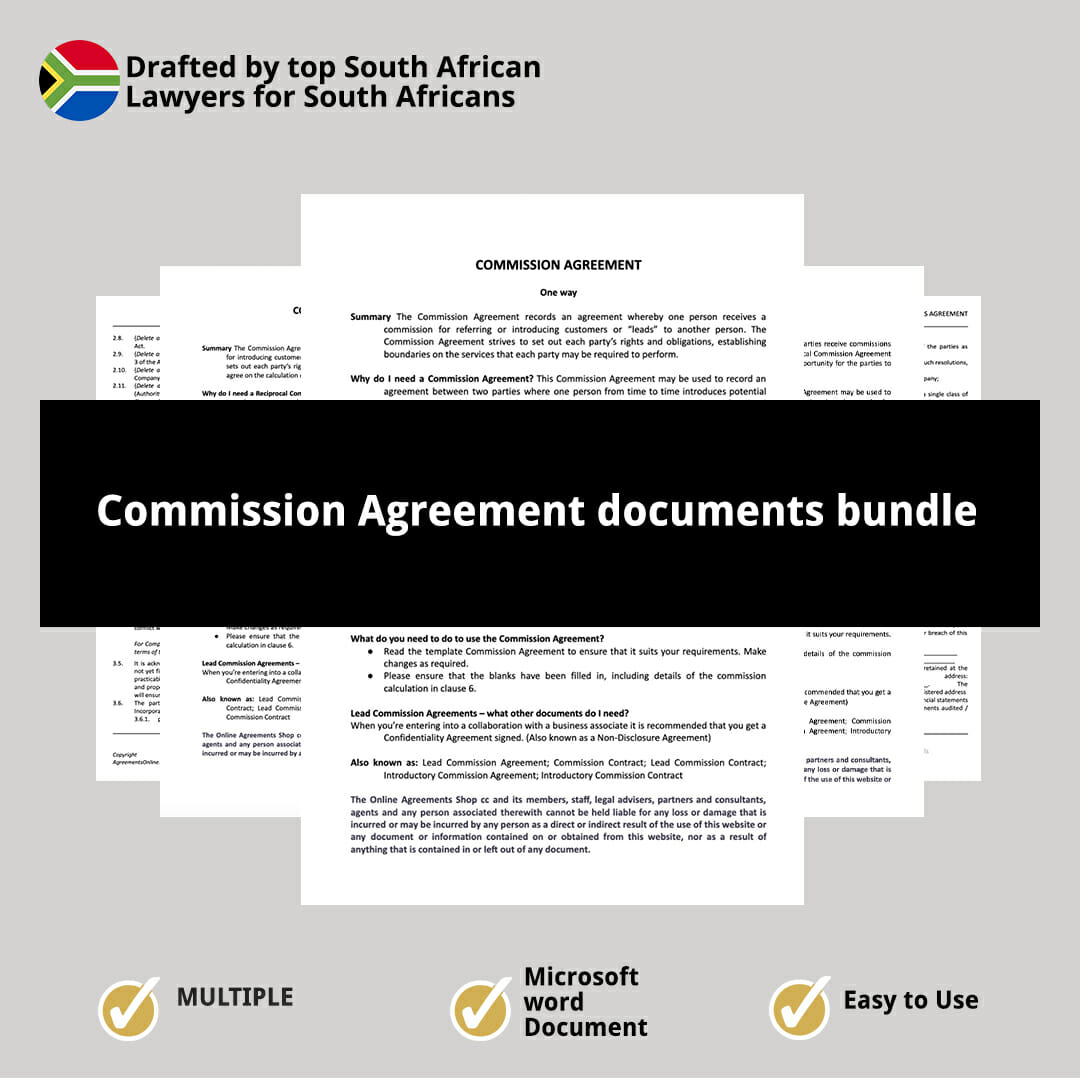 Commission Agreement documents bundle 1