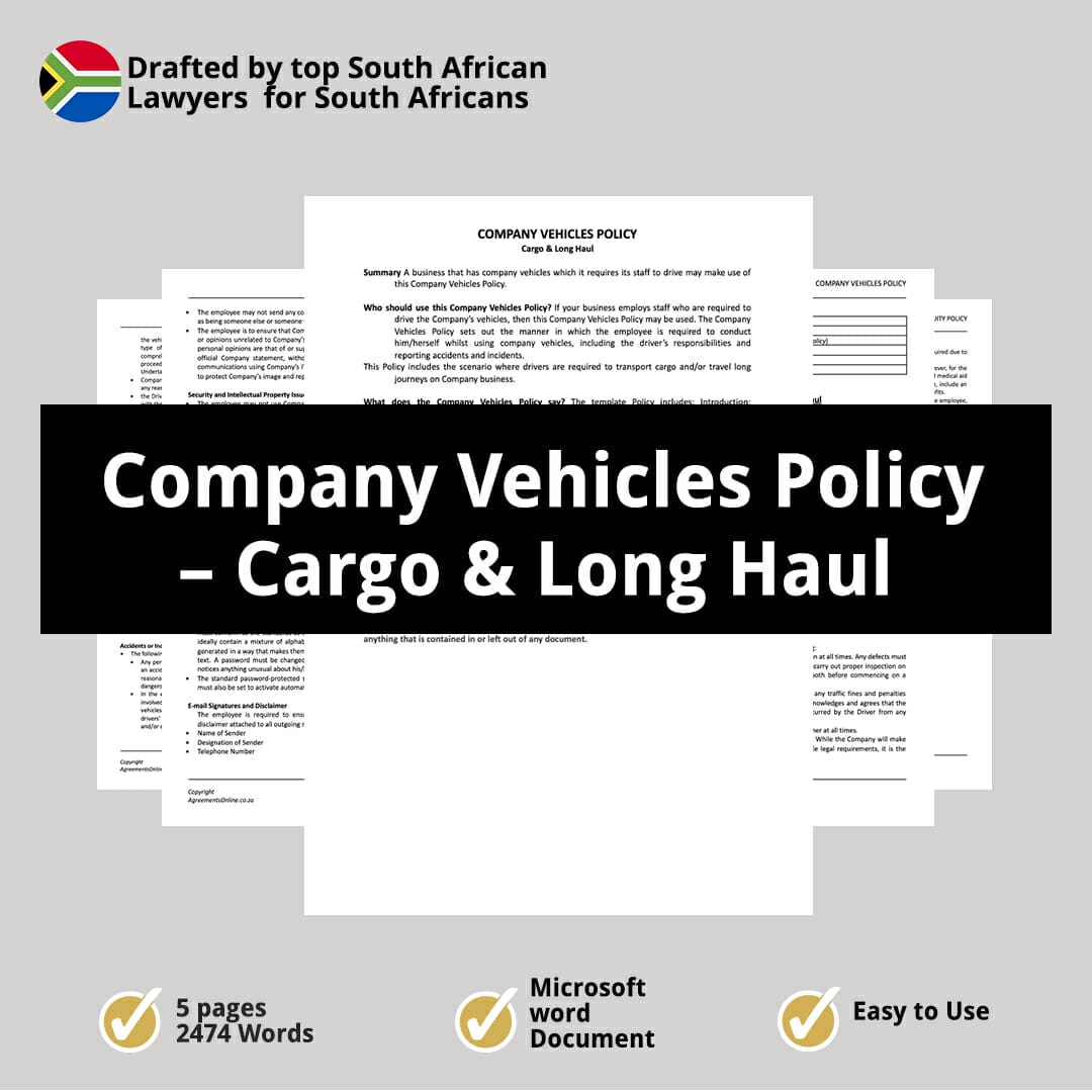 Company Vehicles Policy – Cargo Long Haul 1