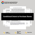 Sale of Shares Agreement Template - Conditional Intent to Purchase - South Africa