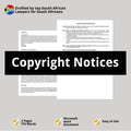 Copyright Notices Template - South Africa