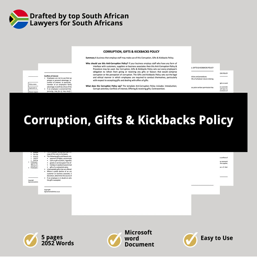 Corruption Gifts Kickbacks Policy 1