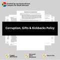 Corruption, Gifts and Kickbacks Policy Template - South Africa