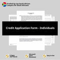 Credit Application Form Template - Individuals - South Africa