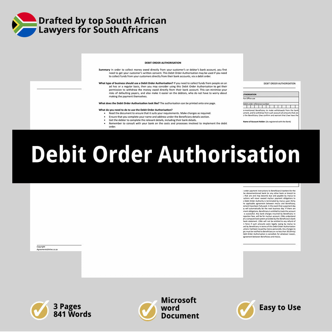 Debit Order Authorisation 1