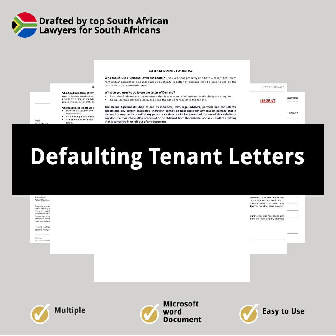 Defaulting Tenant Letters 1