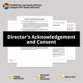 Directors Acknowledgement and Consent Template - South Africa