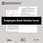 Employee Bank Details Form 1