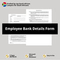 Employee Bank Details Form Template - South Africa