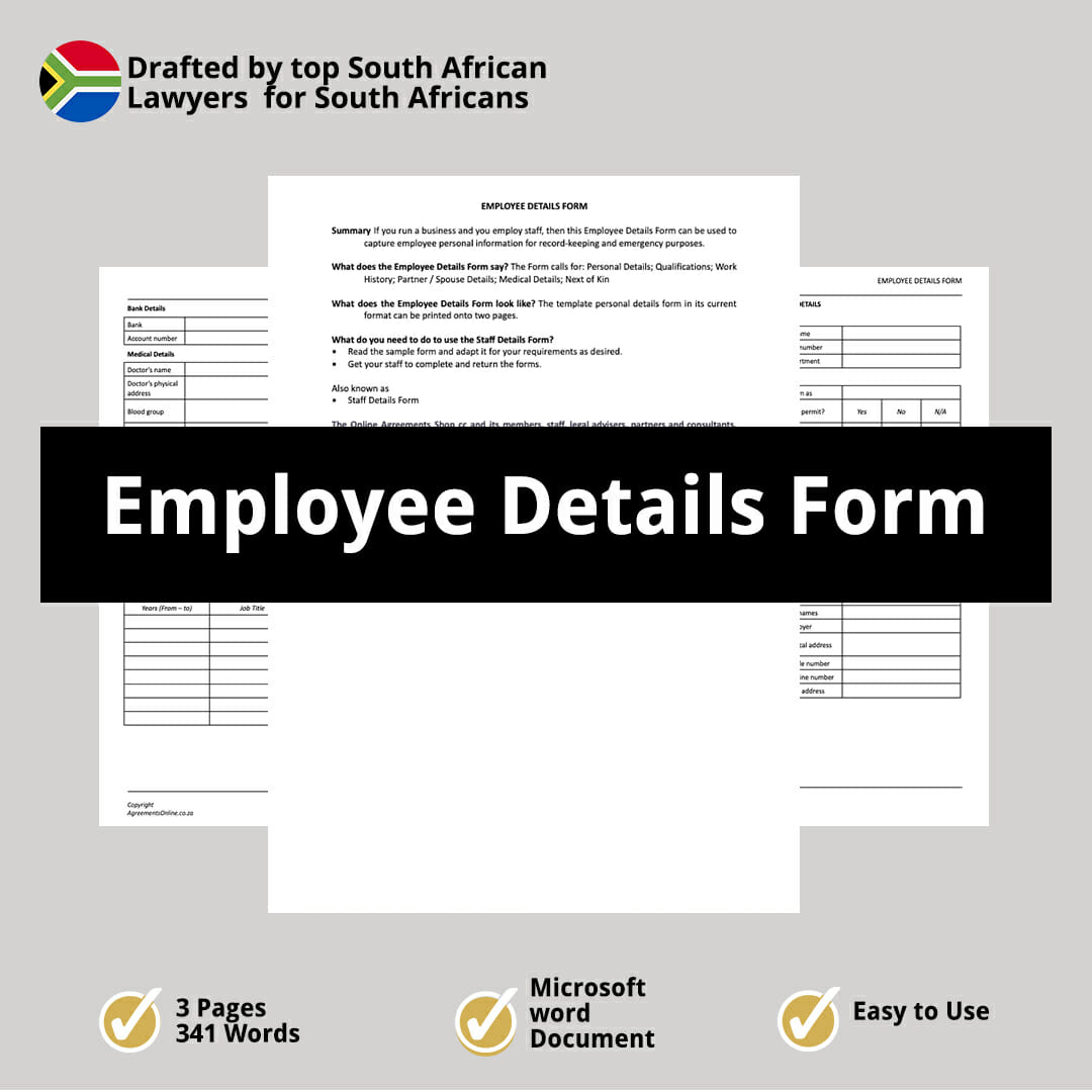 Employee Details Form 1