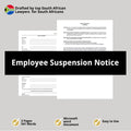 Notice of Suspension Template – Letter - South Africa