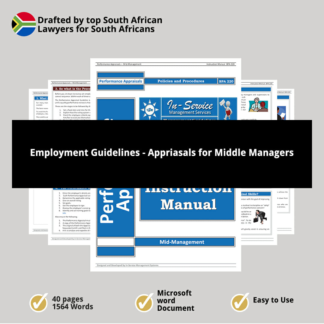 Employment Guidelines Appriasals for Middle Managers