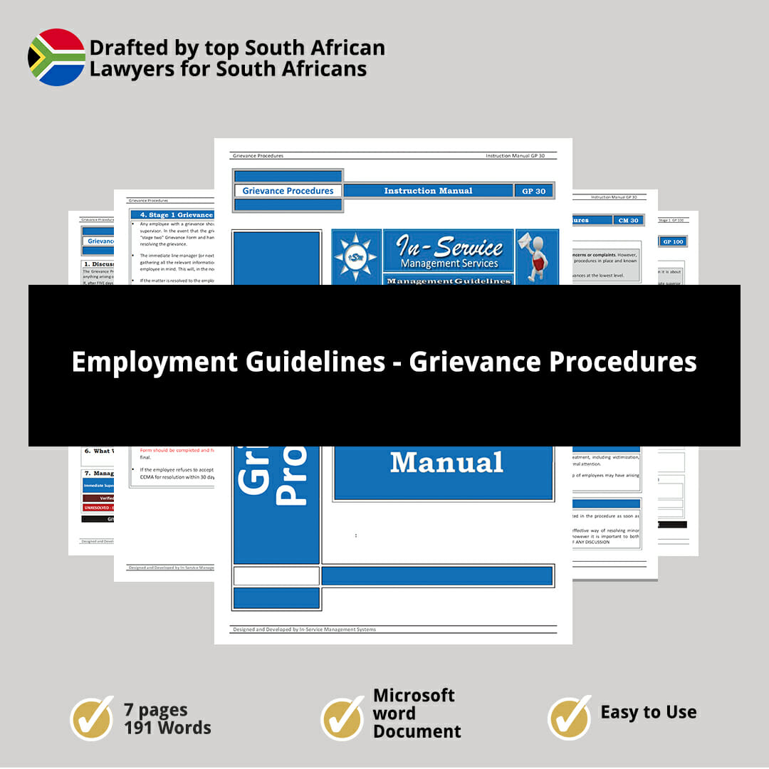 Employment Guidelines Grievance Procedures