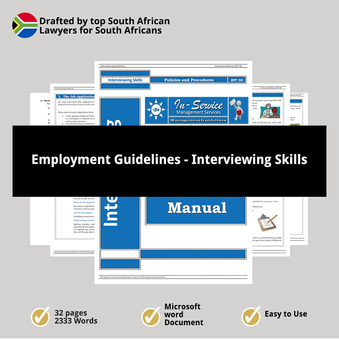 Employment Guidelines Interviewing Skills
