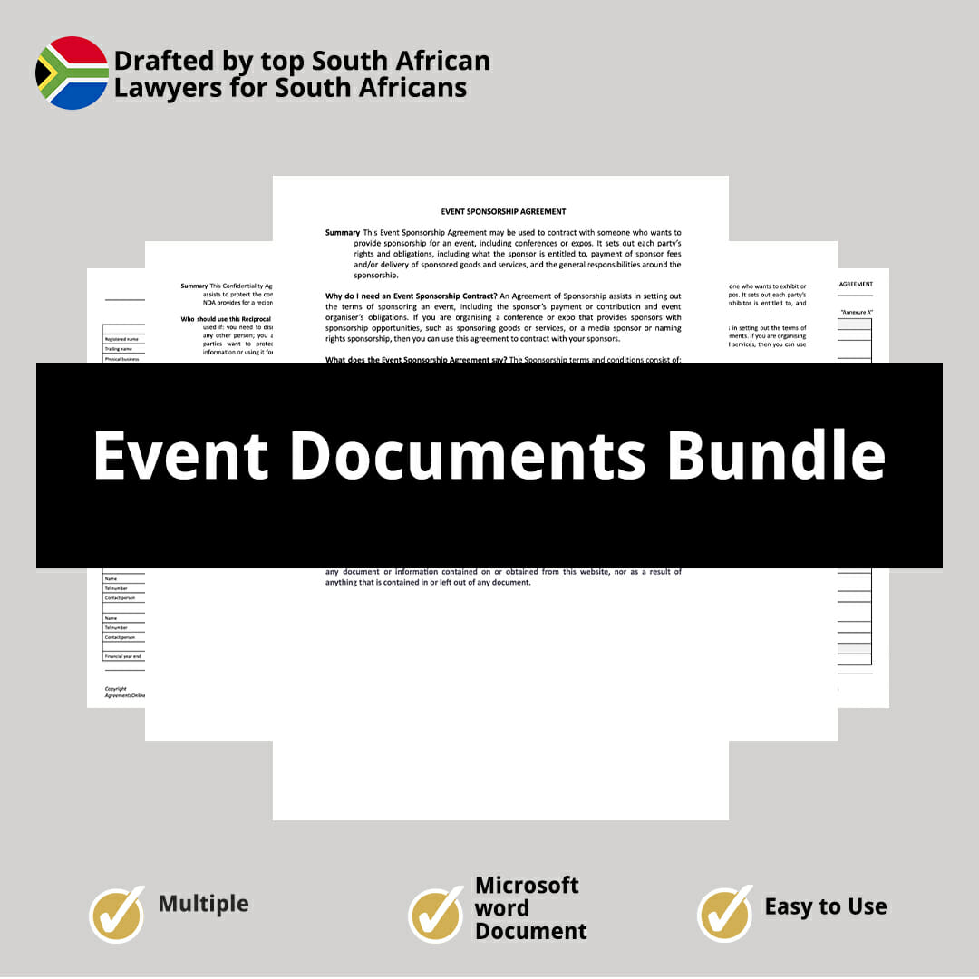 Event Documents Bundle 1