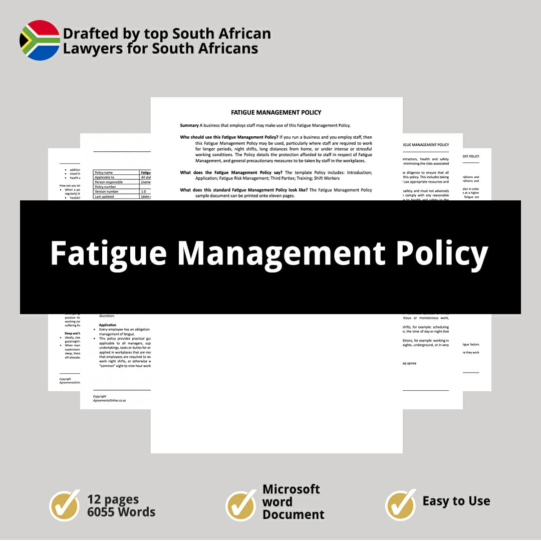 Fatigue Management Policy 1