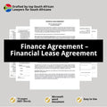 Finance Agreement Template - Financial Lease - South Africa