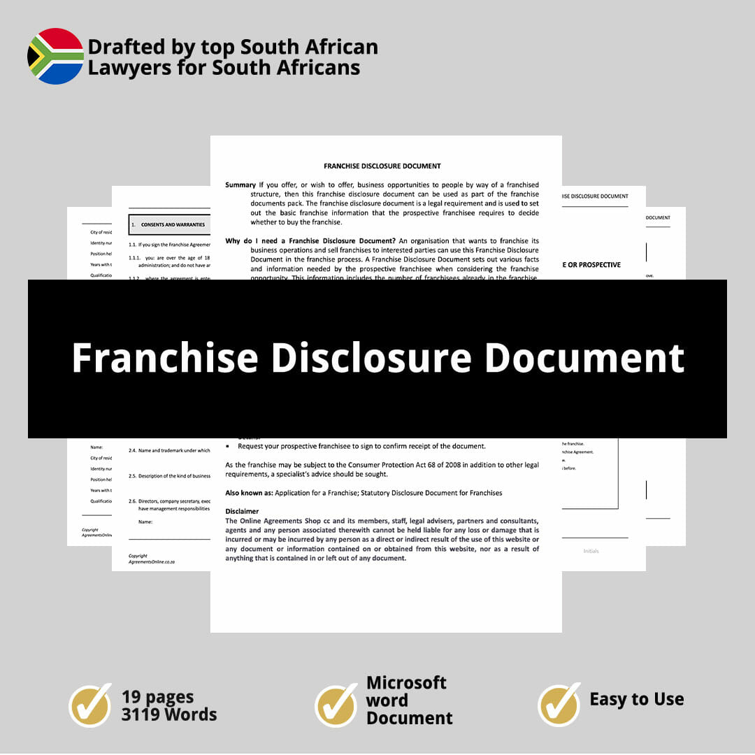 Franchise Disclosure Document 1