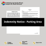 Indemnity Notice Parking Area 1