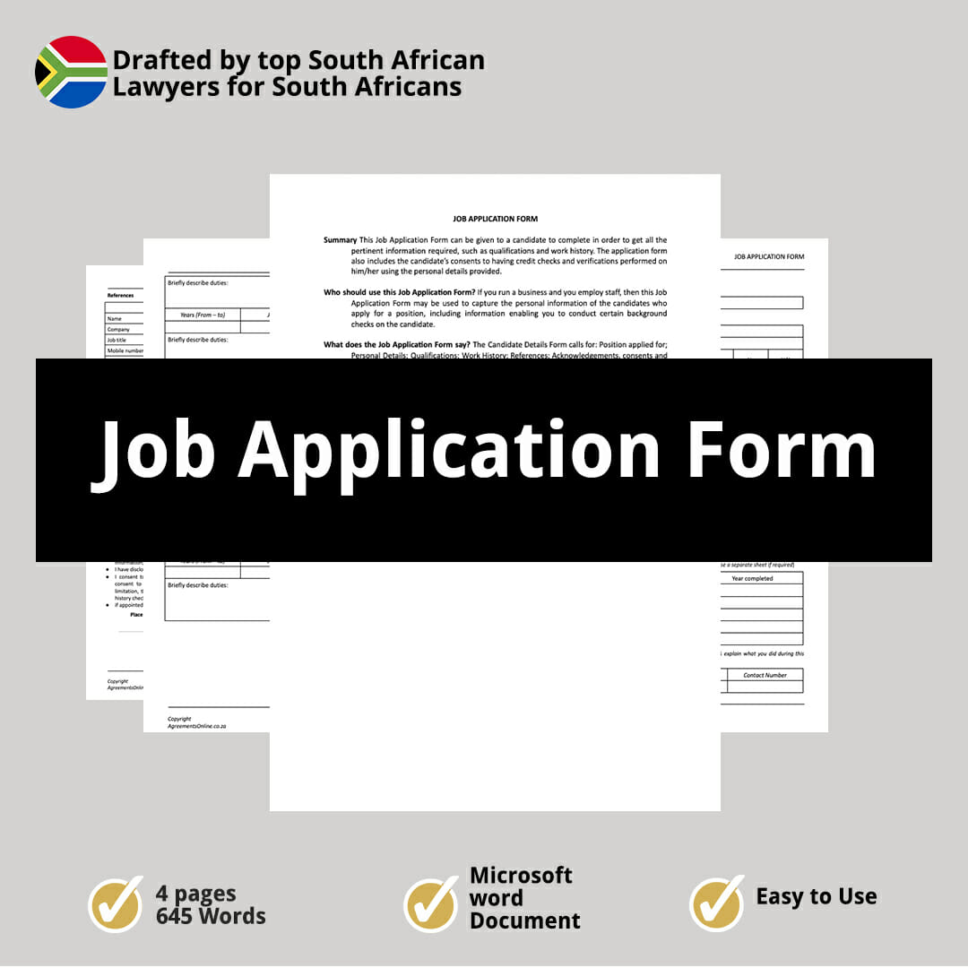 Job Application Form 1