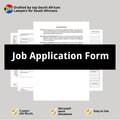 Job Application Form Template - South Africa