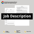 Job Description Template - South Africa