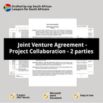 Joint Venture Agreement Project Collaboration 2 parties 1